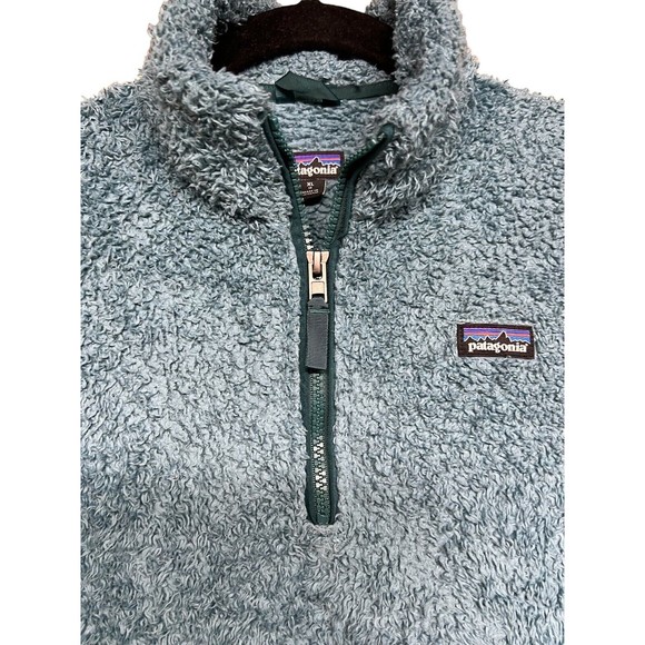 Patagonia Los Gatos Fleece 1/4 Zip Pullover Sweater Jacket Blue Girls Size XL 14 - Picture 3 of 7